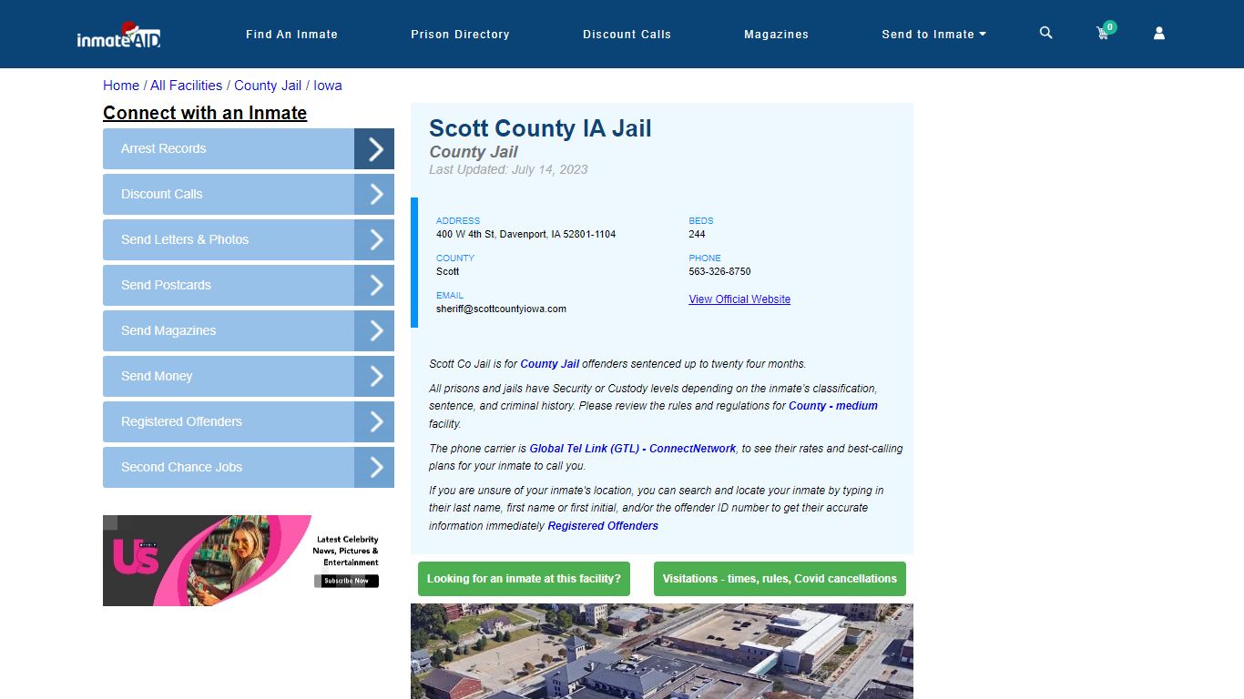 Scott County IA Jail - Inmate Locator - Davenport, IA